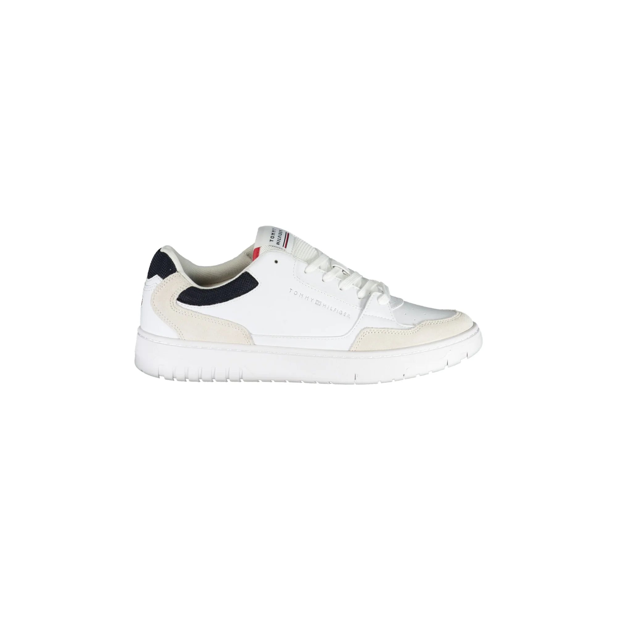 TOMMY HILFIGER Scarpe Sportive Uomo Bianche con Dettagli a Contrasto Sneakers Bianco - foto prodotto